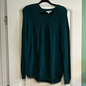 Sonoma Women's Teal Knit Crew Neck Sweater